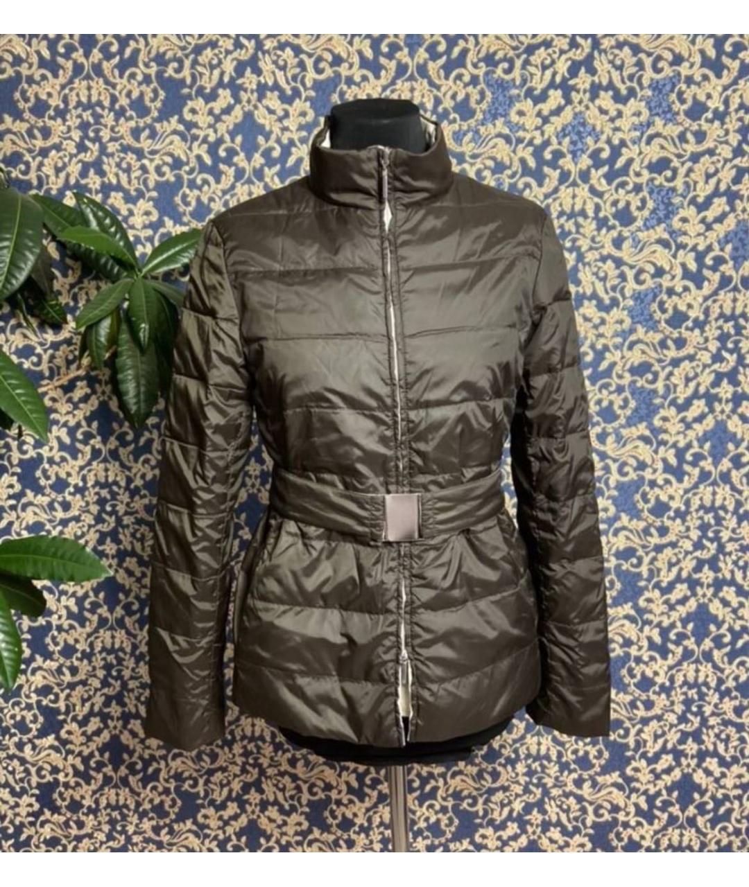 MAX MARA Хаки полиэстеровый пуховик, фото 9