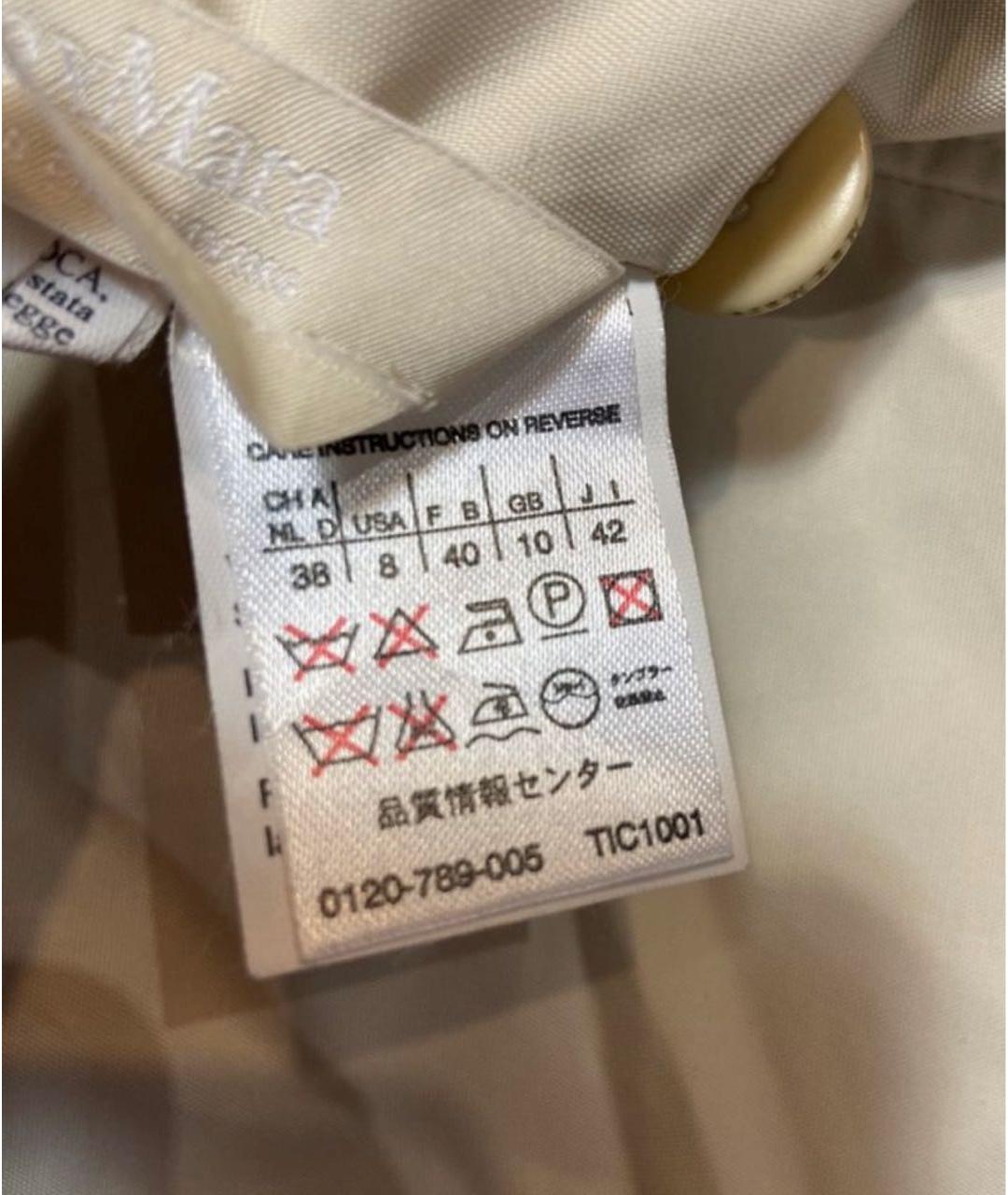 MAX MARA Хаки полиэстеровый пуховик, фото 7