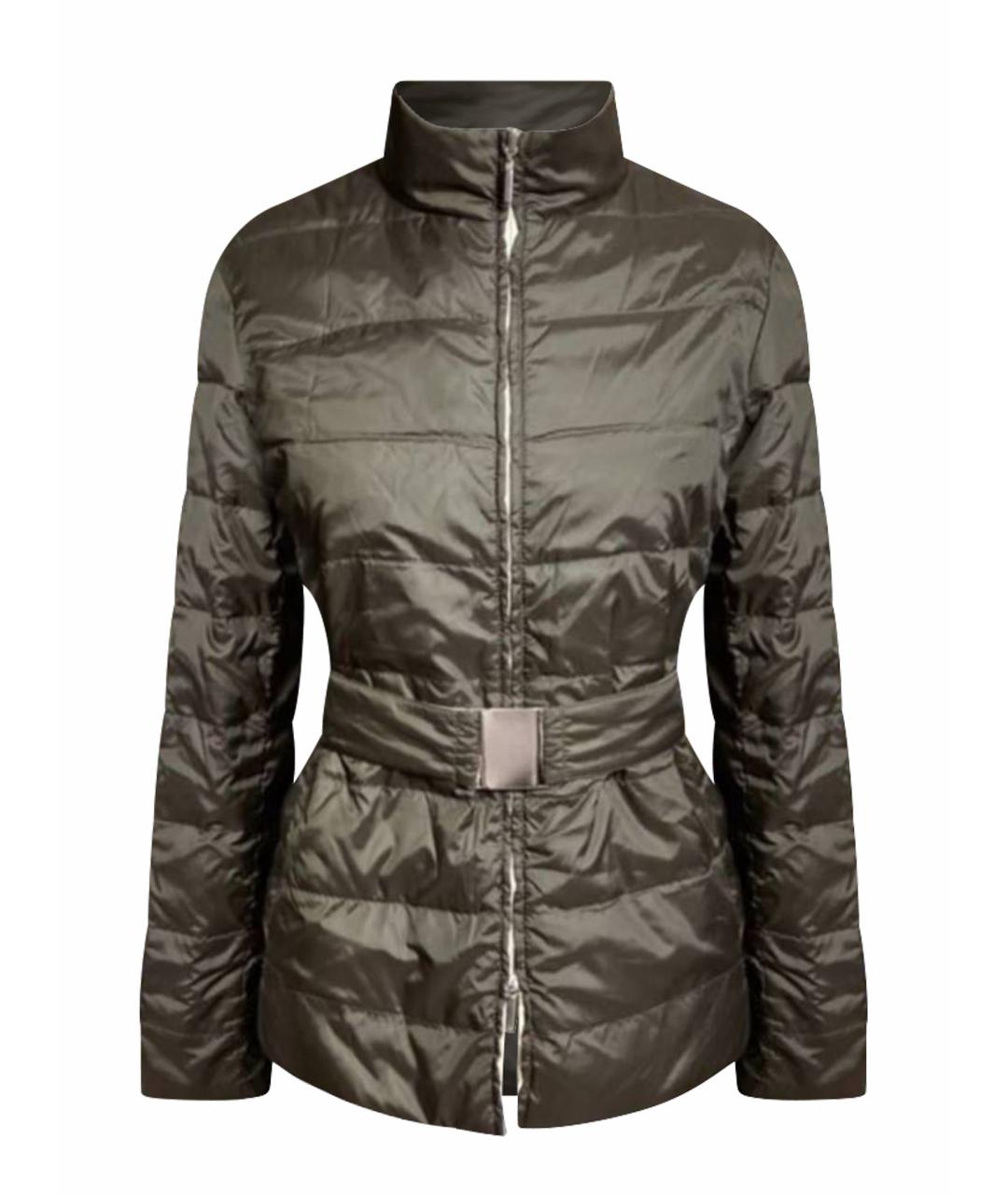 MAX MARA Хаки полиэстеровый пуховик, фото 1