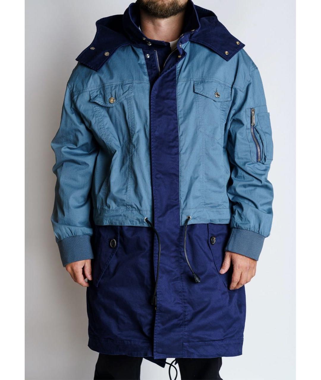 DSQUARED2 Темно-синяя хлопковая куртка, фото 4