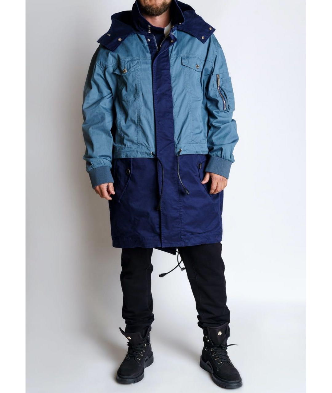 DSQUARED2 Темно-синяя хлопковая куртка, фото 3