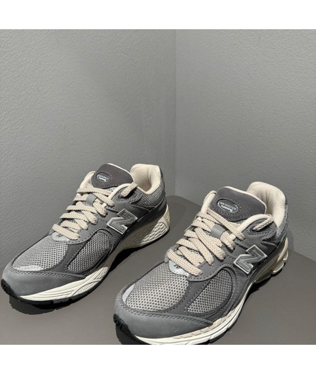 NEW BALANCE Серые замшевые низкие кроссовки / кеды, фото 2