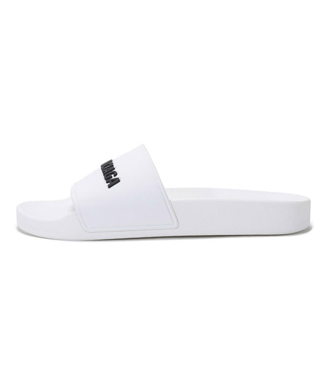BALENCIAGA Белые шлепанцы, фото 2