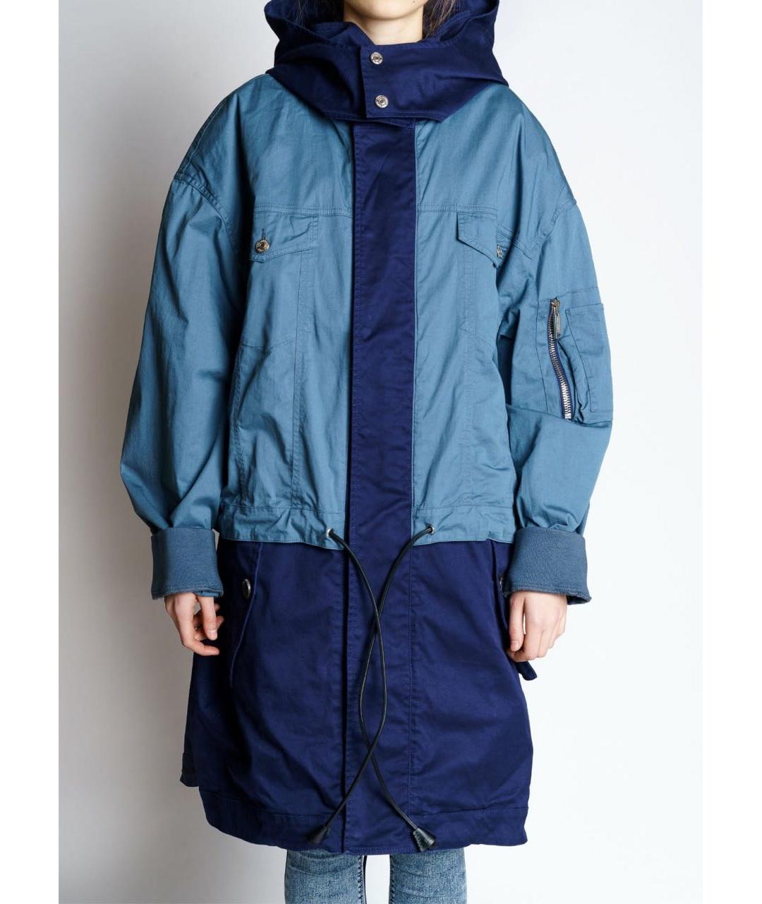 DSQUARED2 Темно-синее хлопковое пальто, фото 4