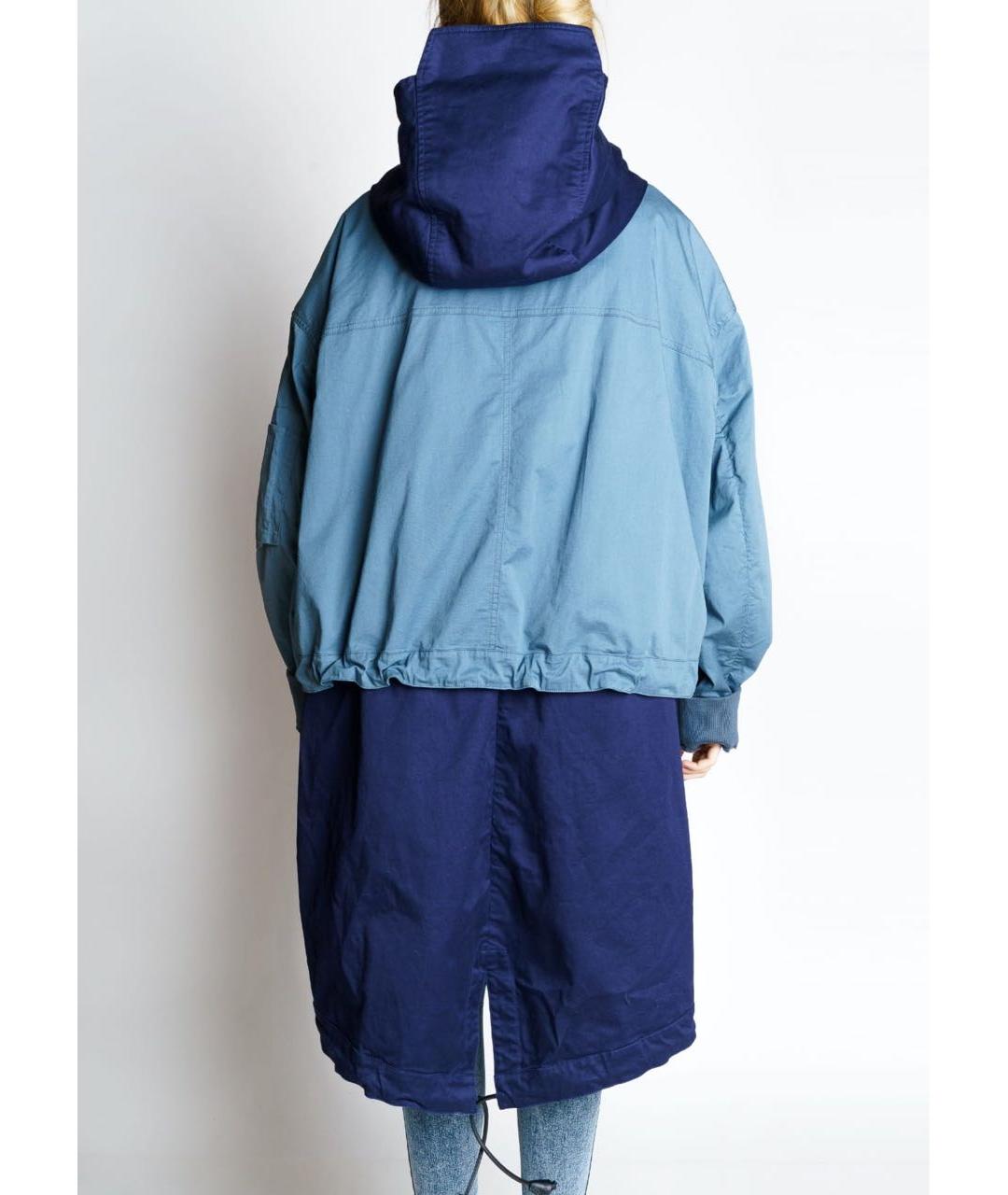 DSQUARED2 Темно-синее хлопковое пальто, фото 5