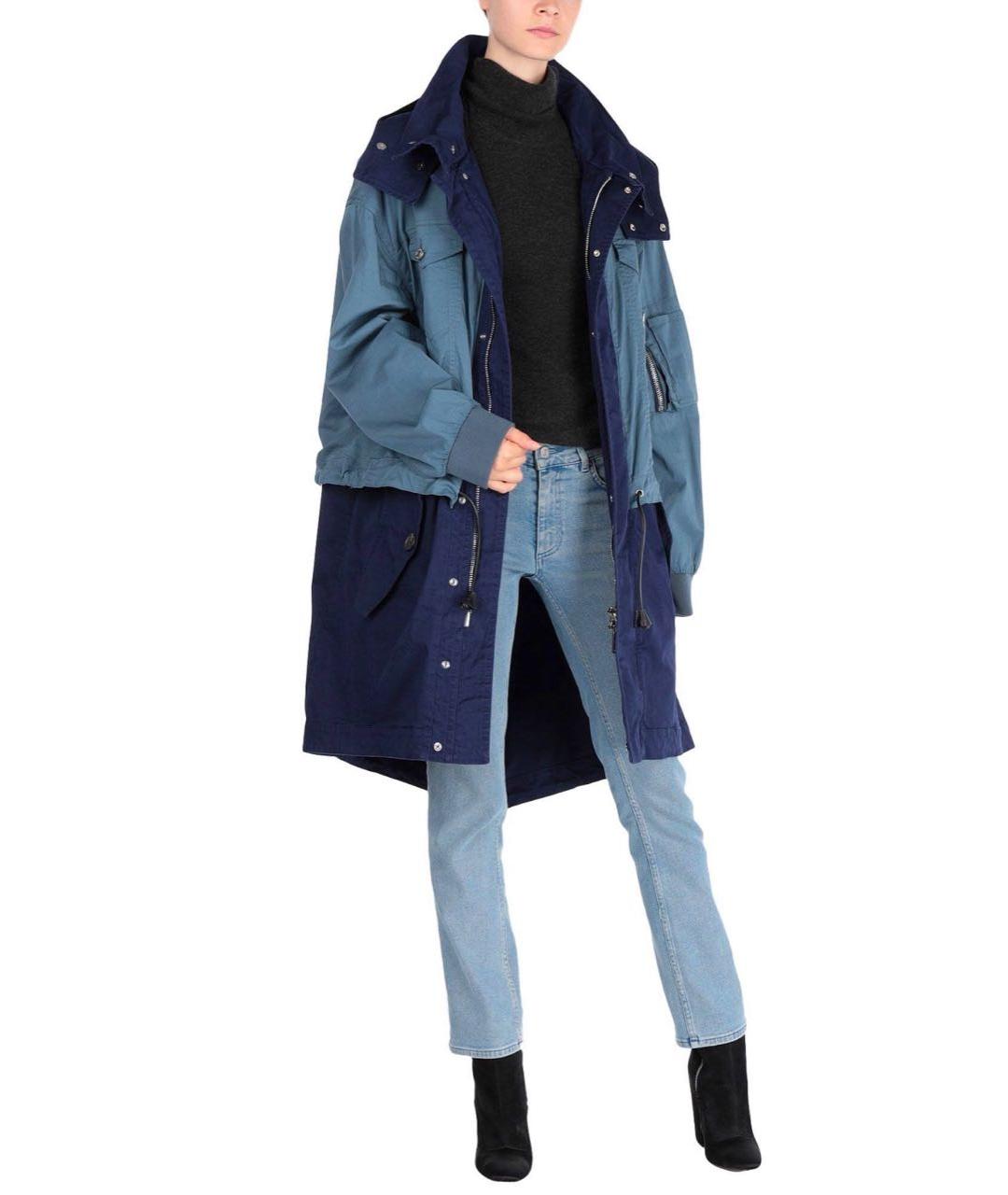 DSQUARED2 Темно-синее хлопковое пальто, фото 2