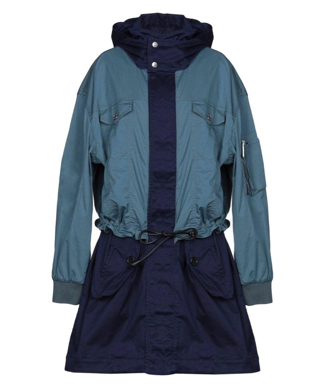 DSQUARED2 Темно-синее хлопковое пальто, фото 1