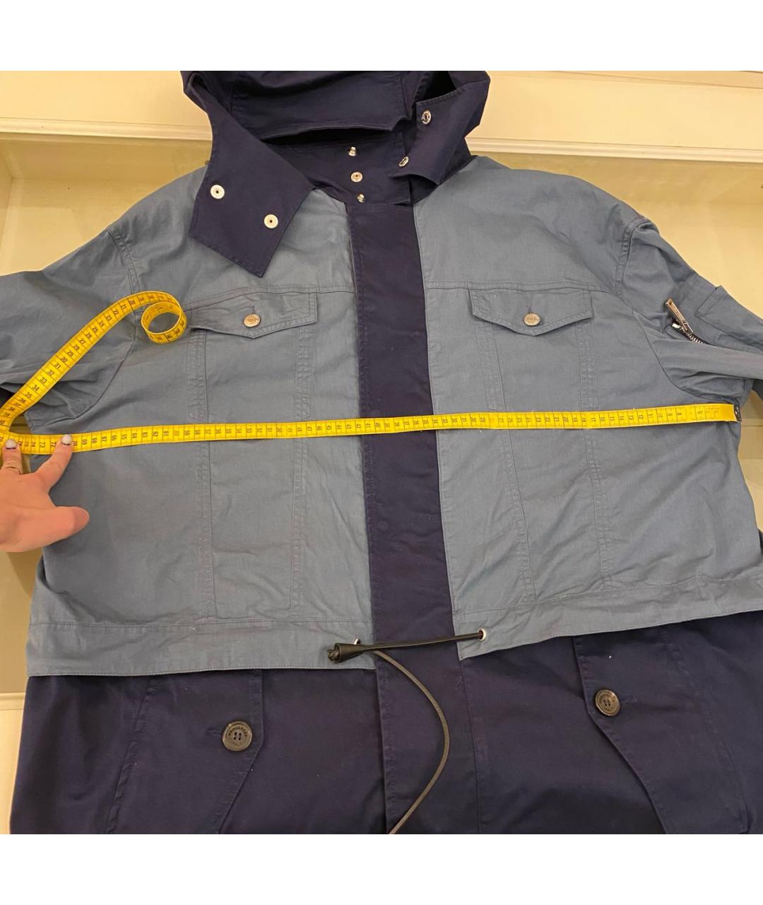 DSQUARED2 Темно-синее хлопковое пальто, фото 7