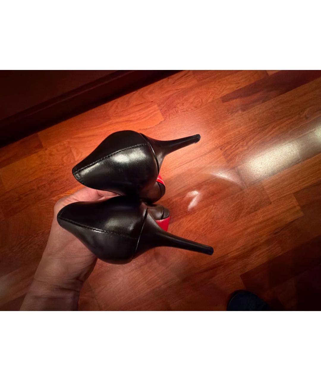 CHRISTIAN LOUBOUTIN Черные кожаные туфли, фото 4
