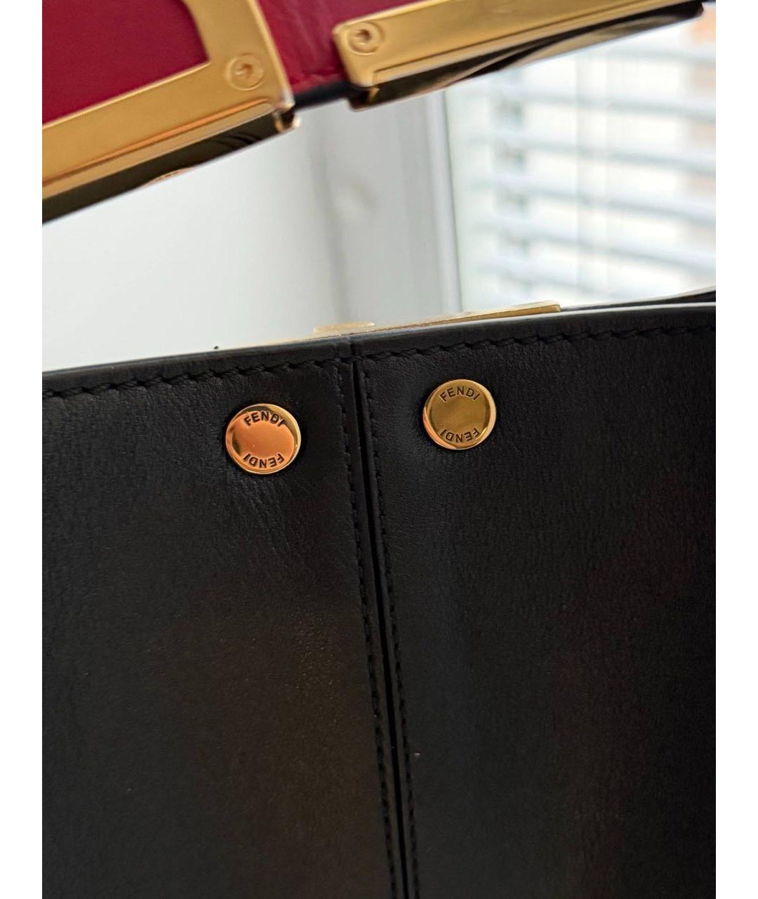 FENDI Черная кожаная сумка через плечо, фото 7