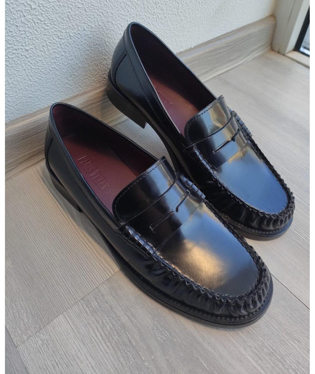 PARIS TEXAS Черные кожаные лоферы, фото 5