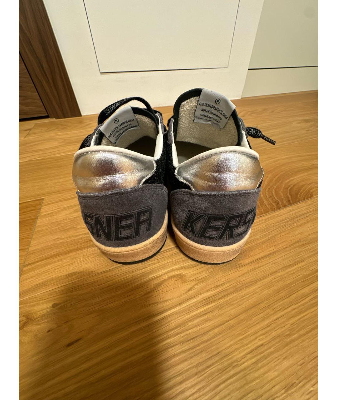 GOLDEN GOOSE DELUXE BRAND Черные замшевые кеды, фото 4