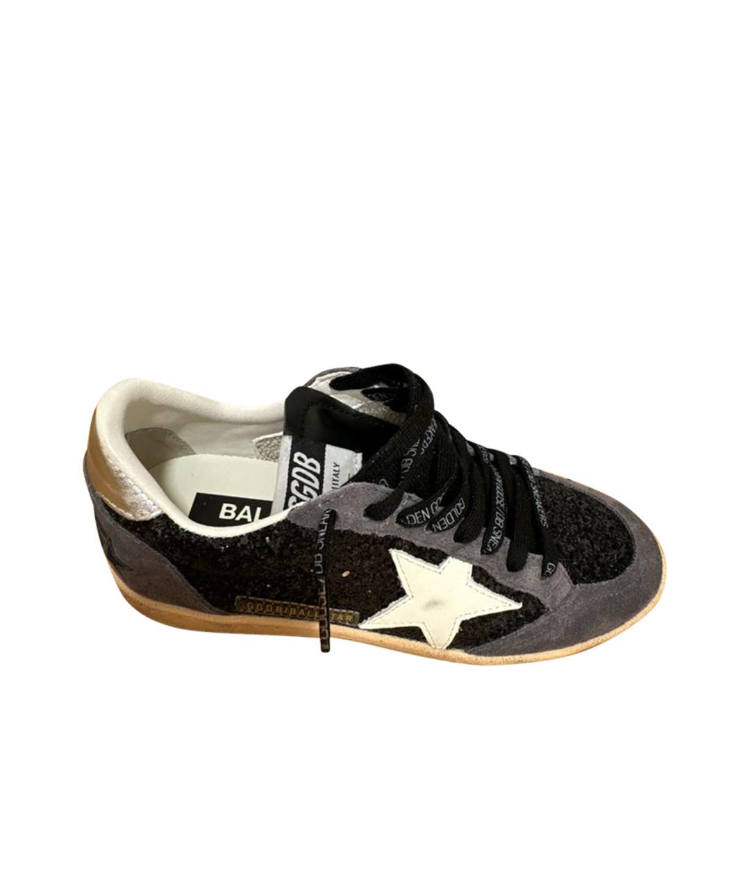 GOLDEN GOOSE DELUXE BRAND Черные замшевые кеды, фото 1