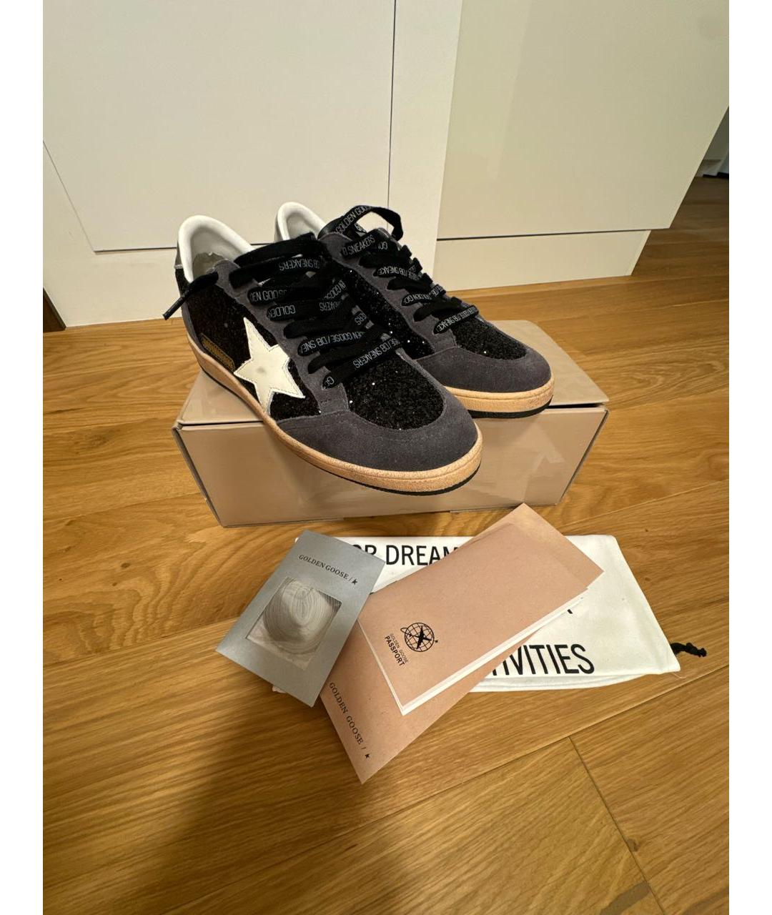 GOLDEN GOOSE DELUXE BRAND Черные замшевые кеды, фото 5