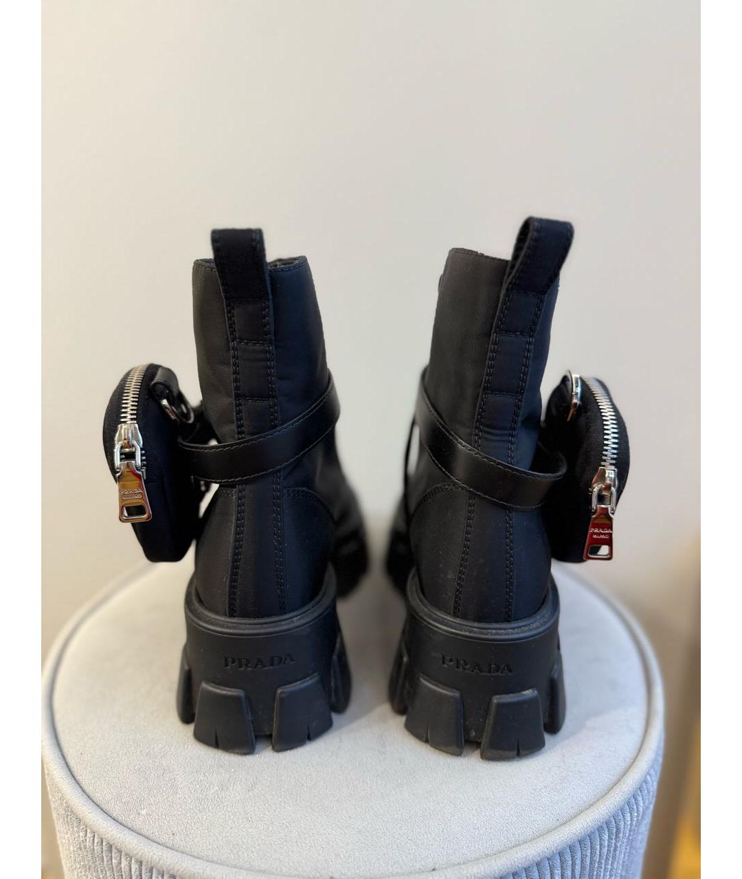PRADA Черные текстильные ботинки, фото 4