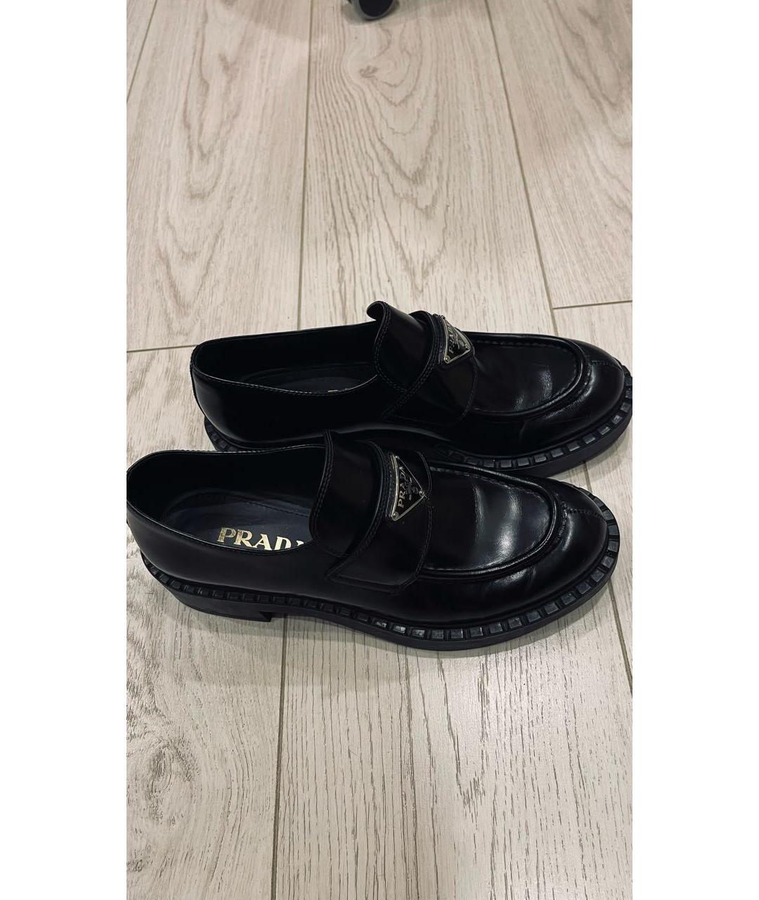 PRADA Черные кожаные лоферы, фото 2