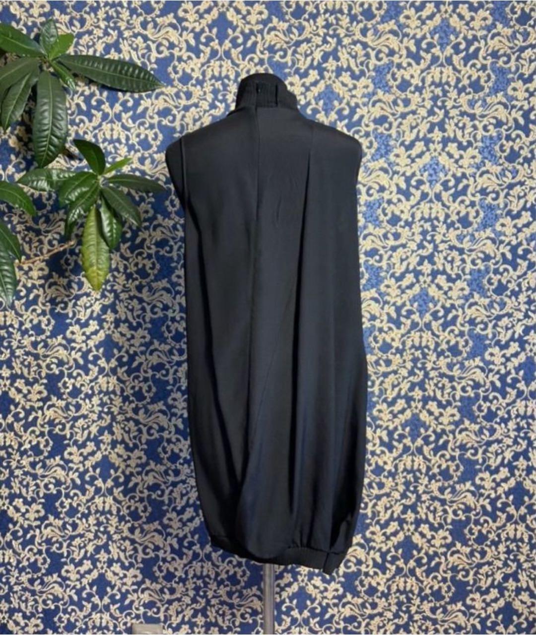 JIL SANDER Черное шелковое вечернее платье, фото 2