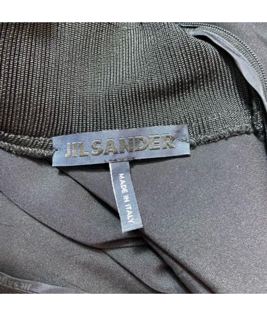 JIL SANDER Черное шелковое вечернее платье, фото 8