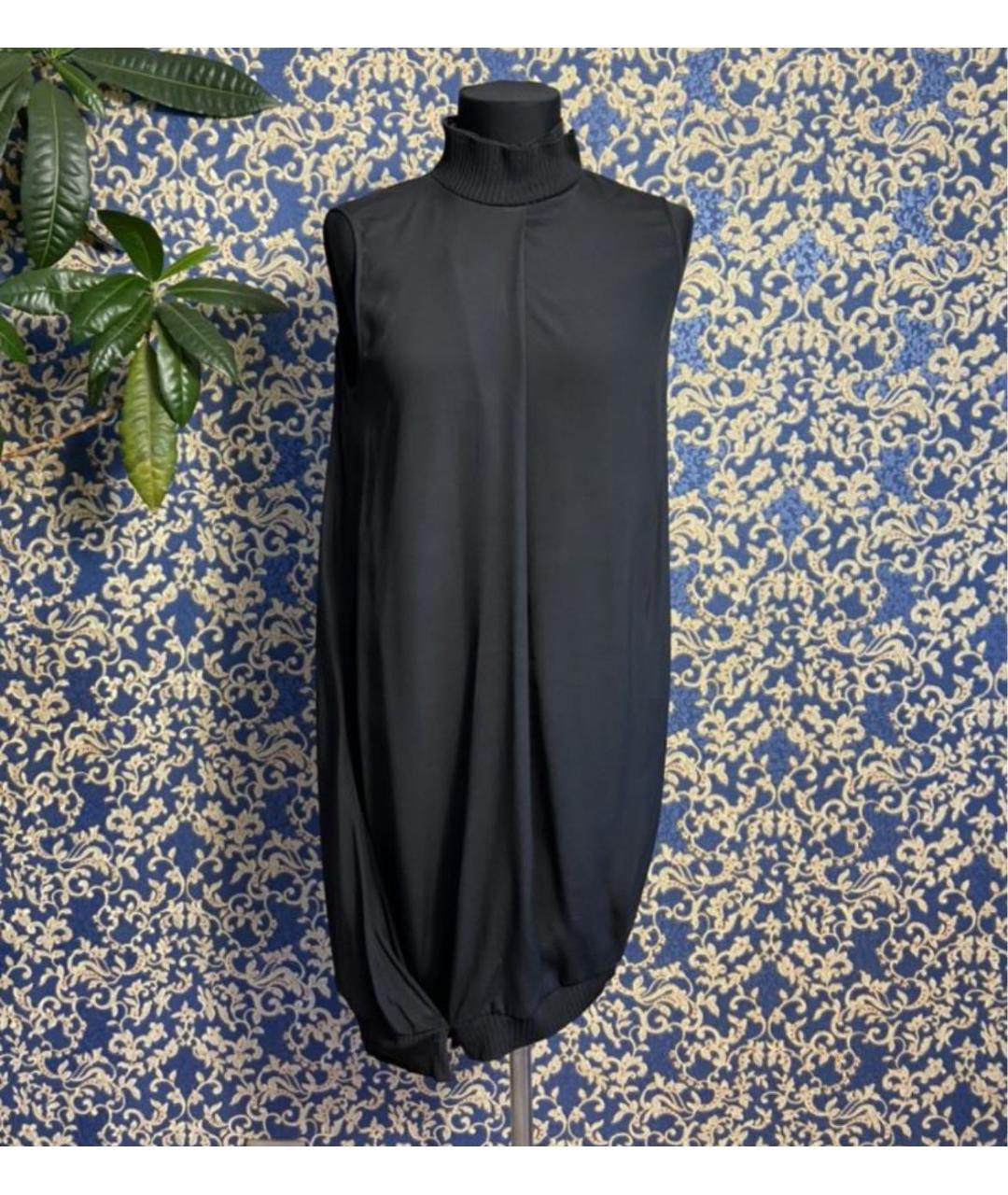 JIL SANDER Черное шелковое вечернее платье, фото 9