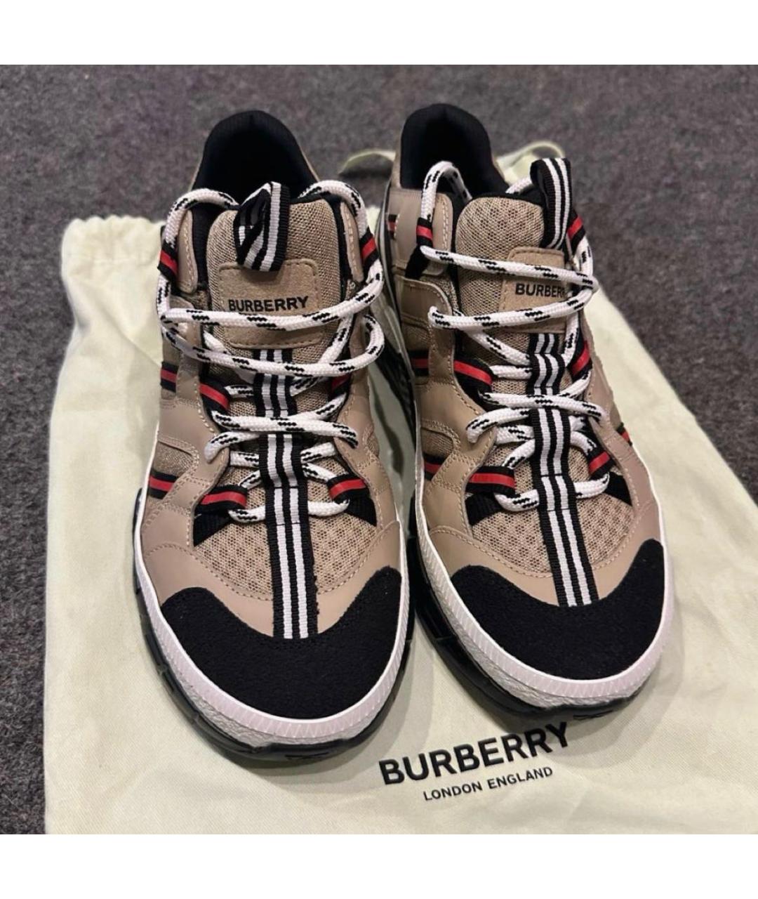 BURBERRY Бежевые кроссовки, фото 4