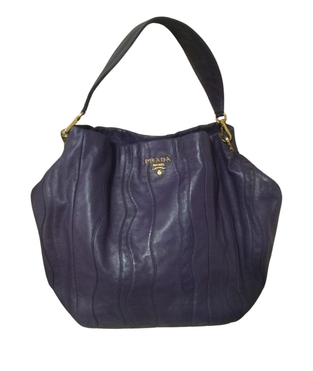PRADA Фиолетовая кожаная сумка через плечо, фото 1