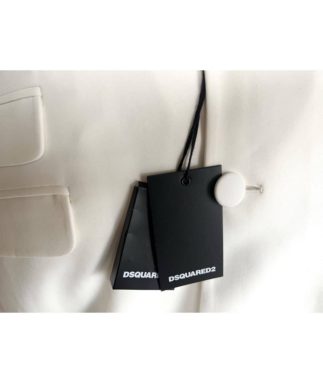 DSQUARED2 Белый вискозный жакет/пиджак, фото 5