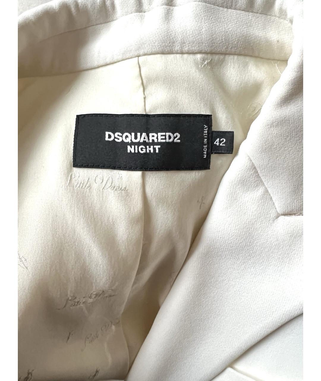 DSQUARED2 Белый вискозный жакет/пиджак, фото 3