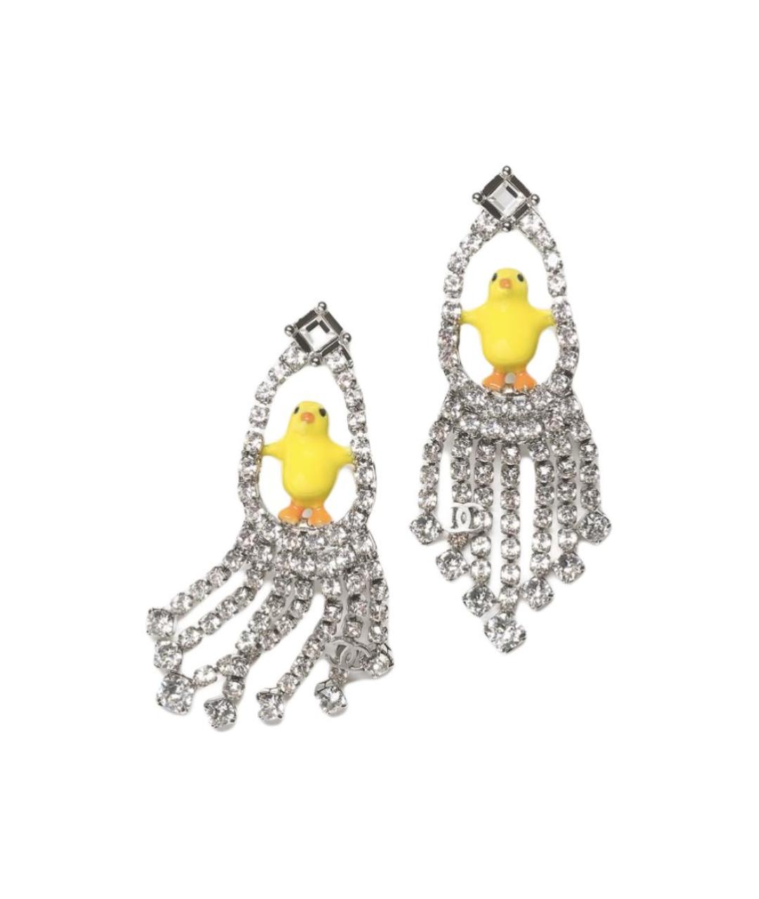 CHANEL Серебряные серьги, фото 1