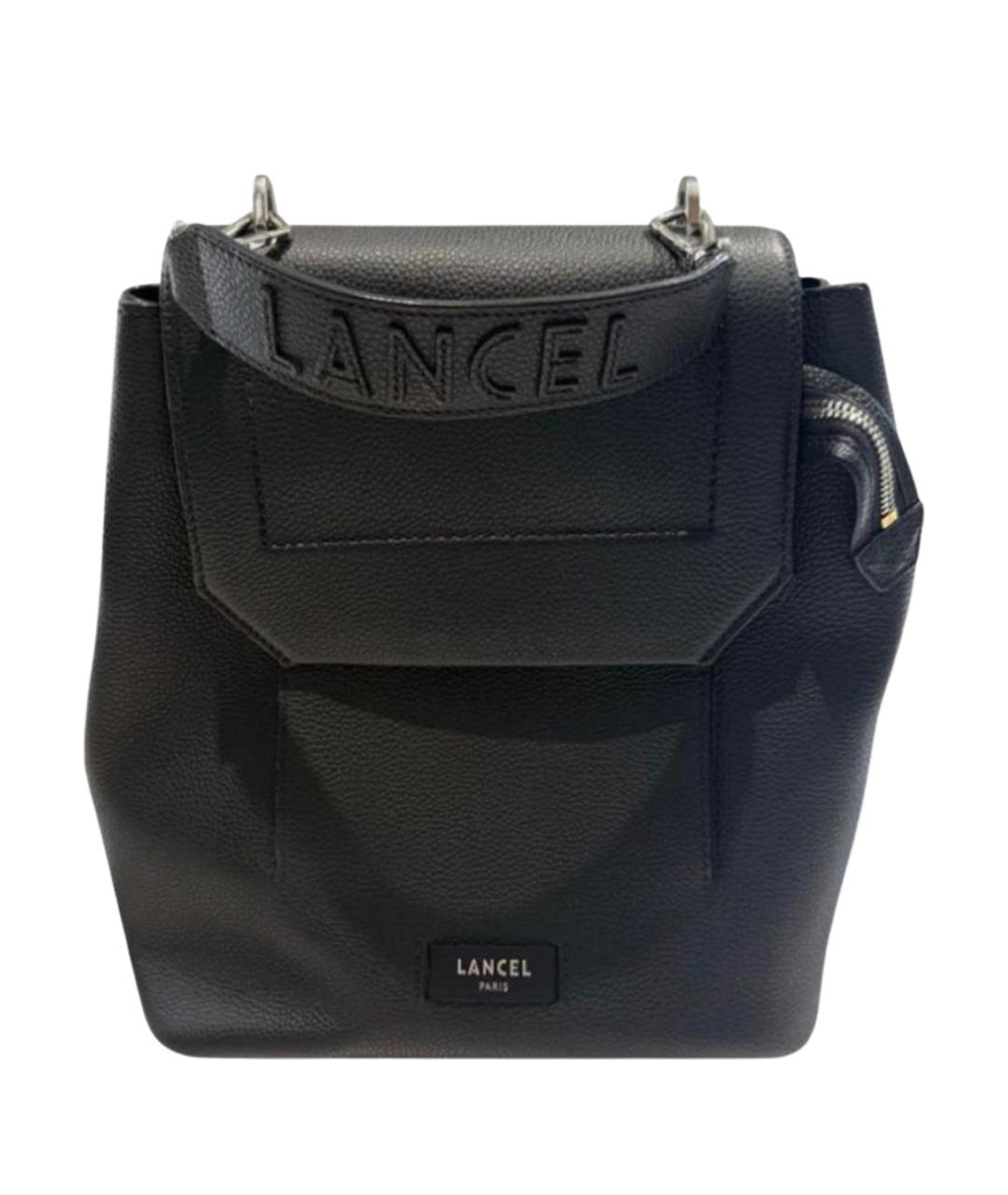 LANCEL Черный кожаный рюкзак, фото 1