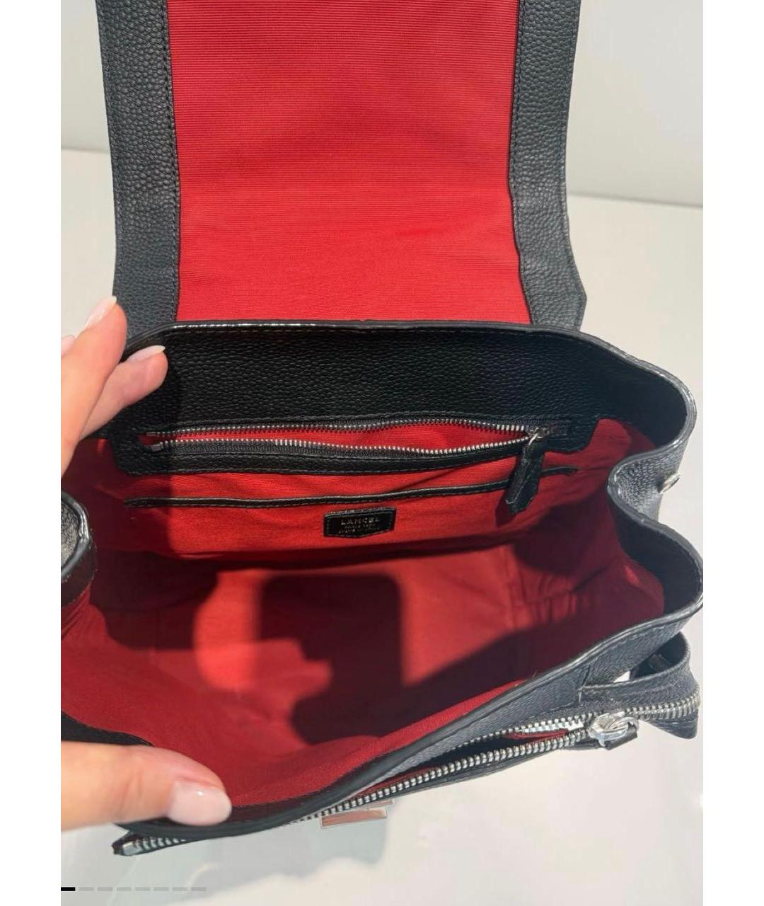 LANCEL Черный кожаный рюкзак, фото 4