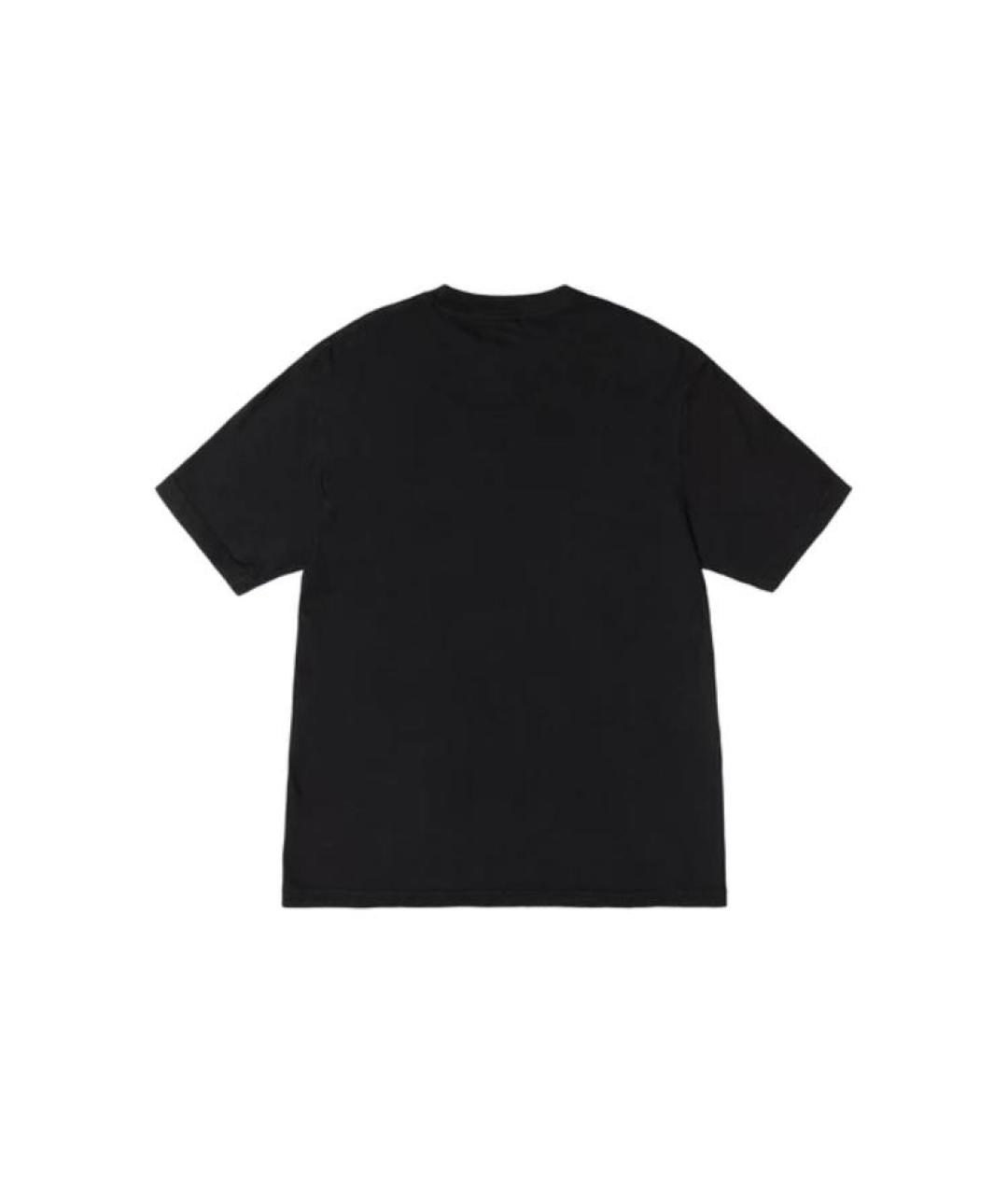 STUSSY Черная хлопковая футболка, фото 2