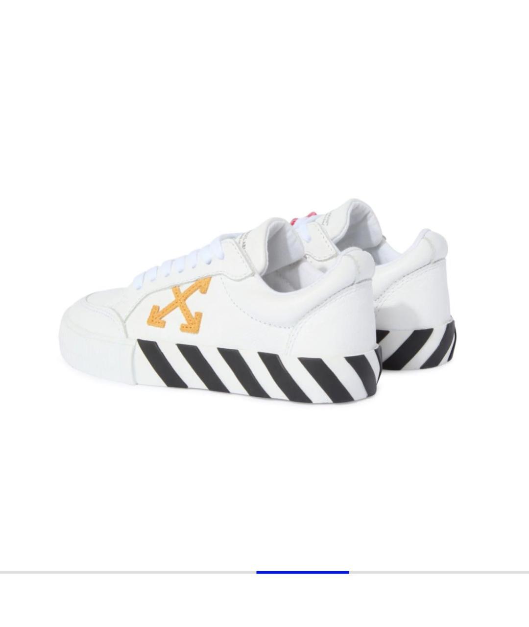 OFF-WHITE Белые текстильные кеды, фото 4