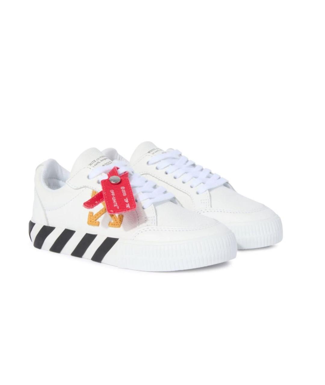 OFF-WHITE Белые текстильные кеды, фото 2