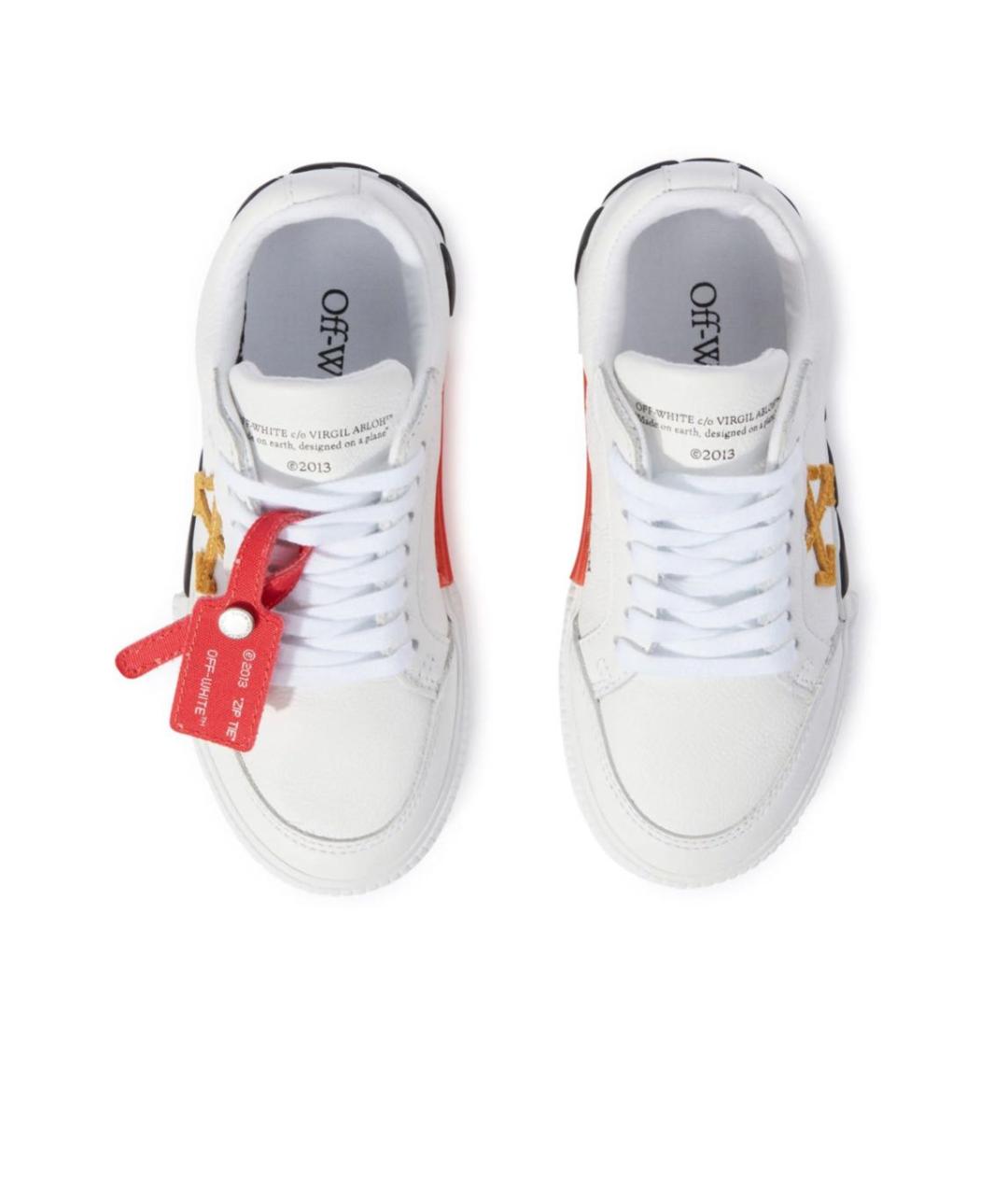 OFF-WHITE Белые текстильные кеды, фото 3