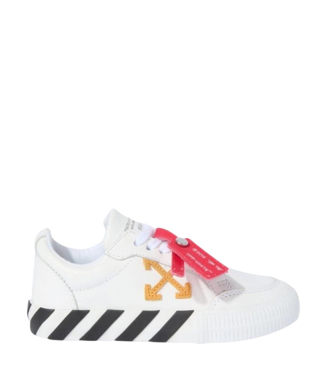 OFF-WHITE Белые текстильные кеды, фото 1