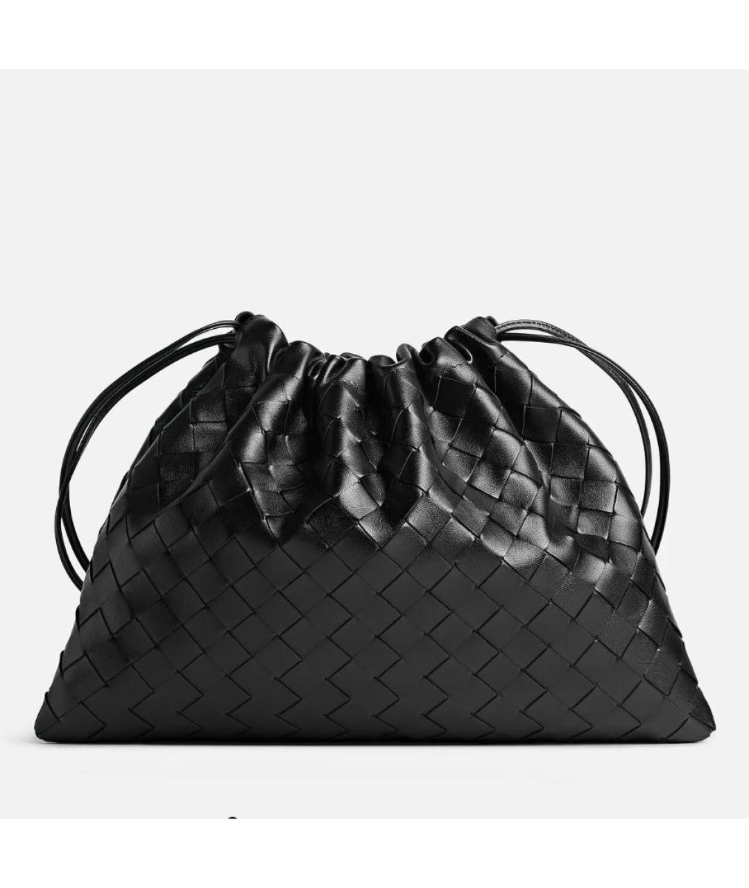 BOTTEGA VENETA Черная кожаная сумка тоут, фото 2