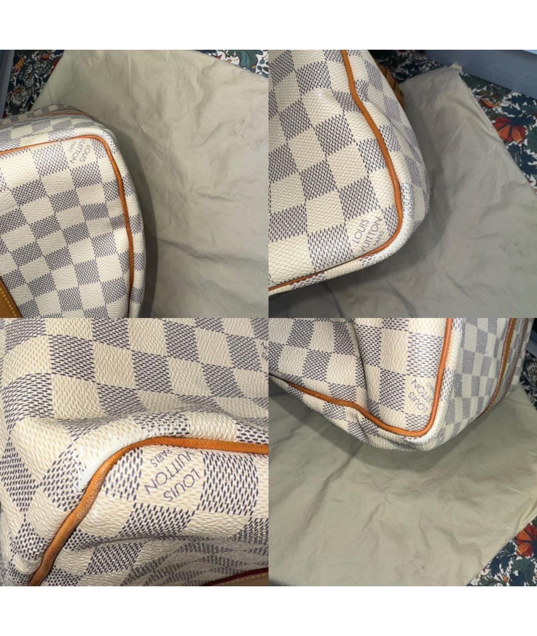 LOUIS VUITTON Белая кожаная дорожная/спортивная сумка, фото 5