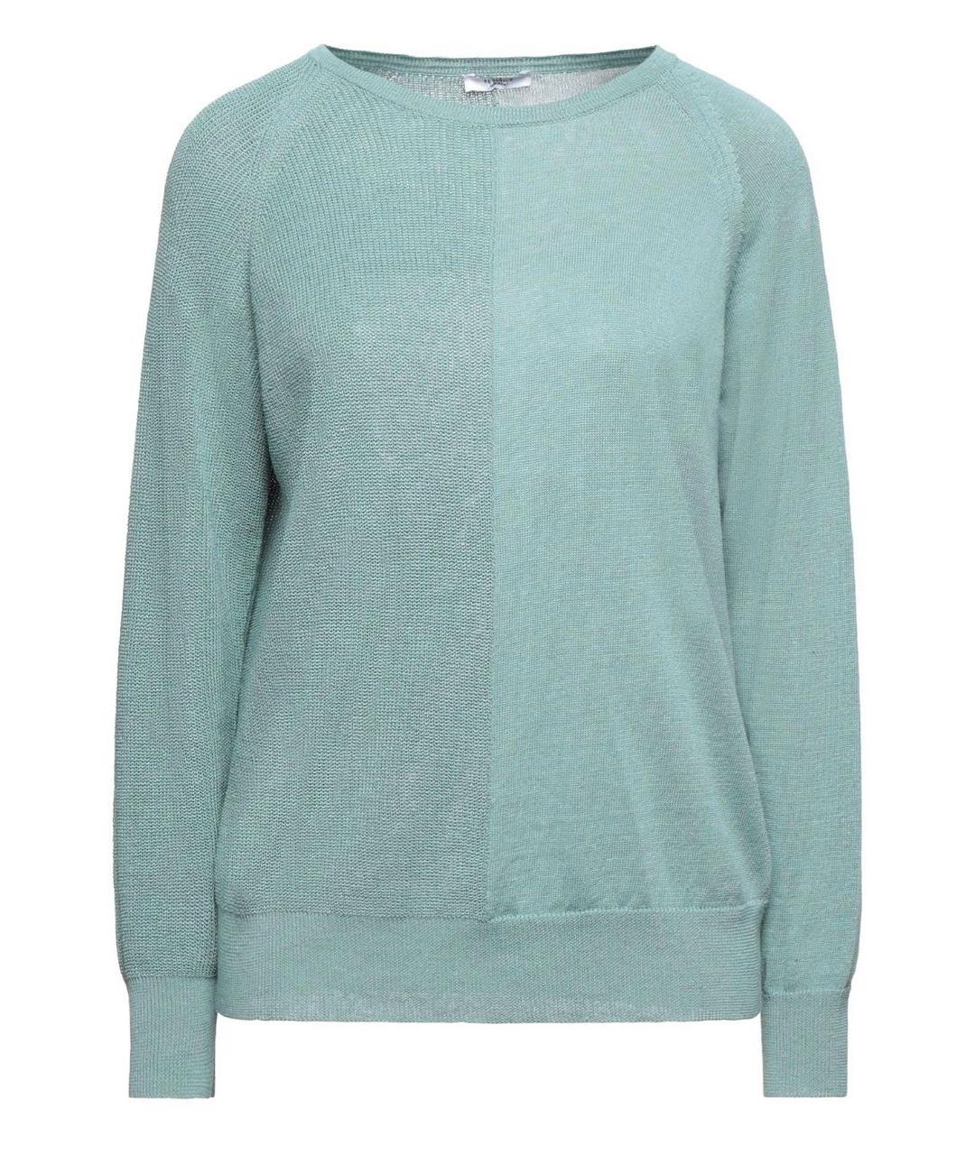 PESERICO Зеленый льняной джемпер / свитер, фото 1