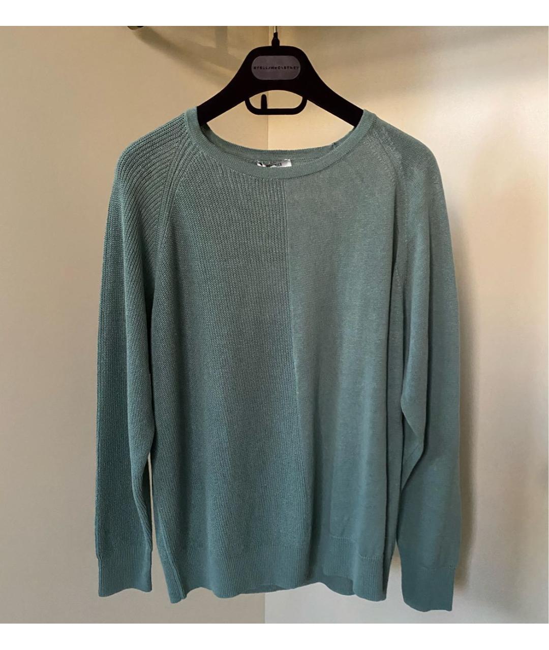 PESERICO Зеленый льняной джемпер / свитер, фото 3