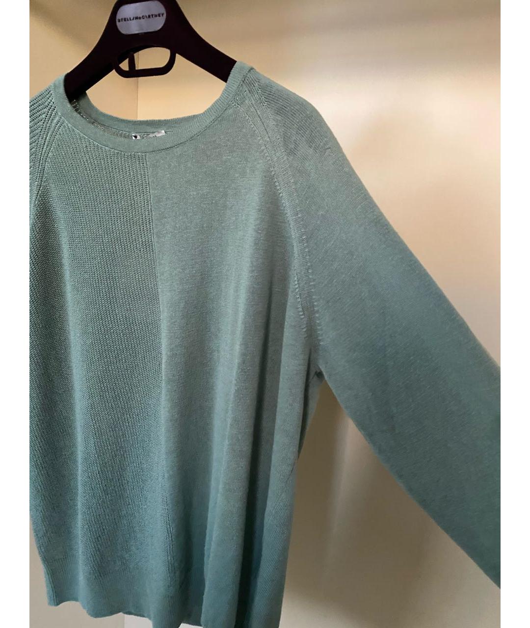 PESERICO Зеленый льняной джемпер / свитер, фото 4