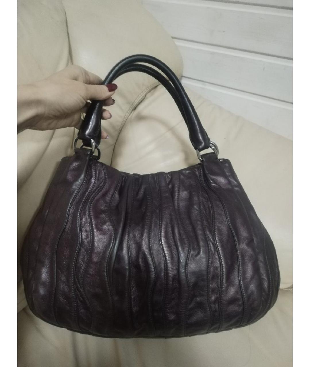 PRADA Фиолетовая кожаная сумка через плечо, фото 3