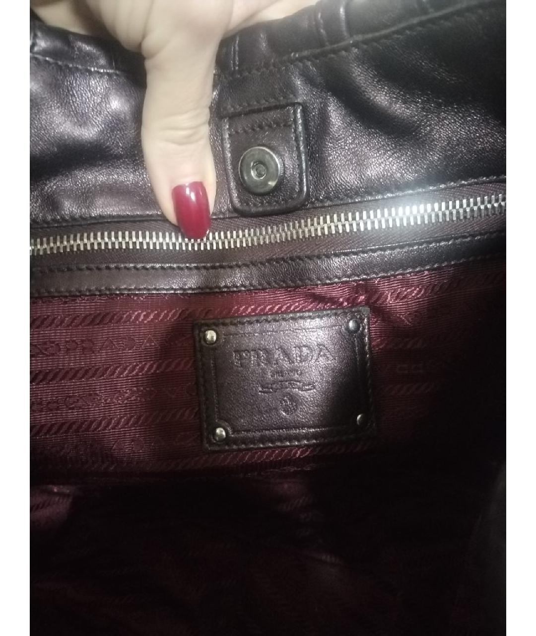 PRADA Фиолетовая кожаная сумка через плечо, фото 9