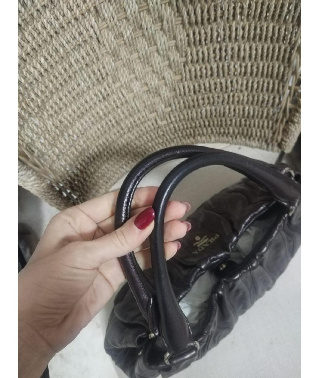 PRADA Фиолетовая кожаная сумка через плечо, фото 5