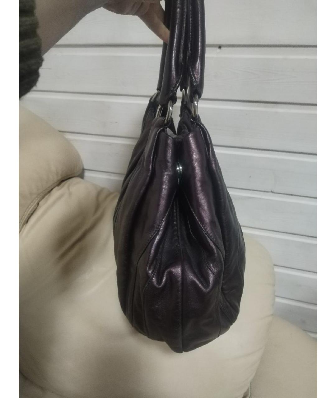 PRADA Фиолетовая кожаная сумка через плечо, фото 8