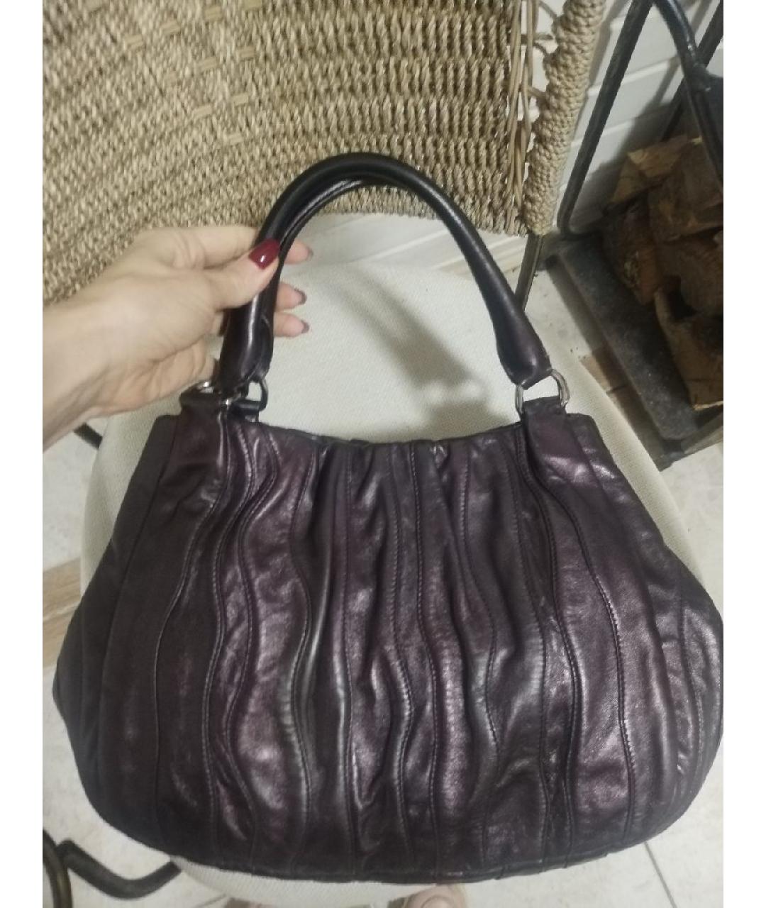 PRADA Фиолетовая кожаная сумка через плечо, фото 2