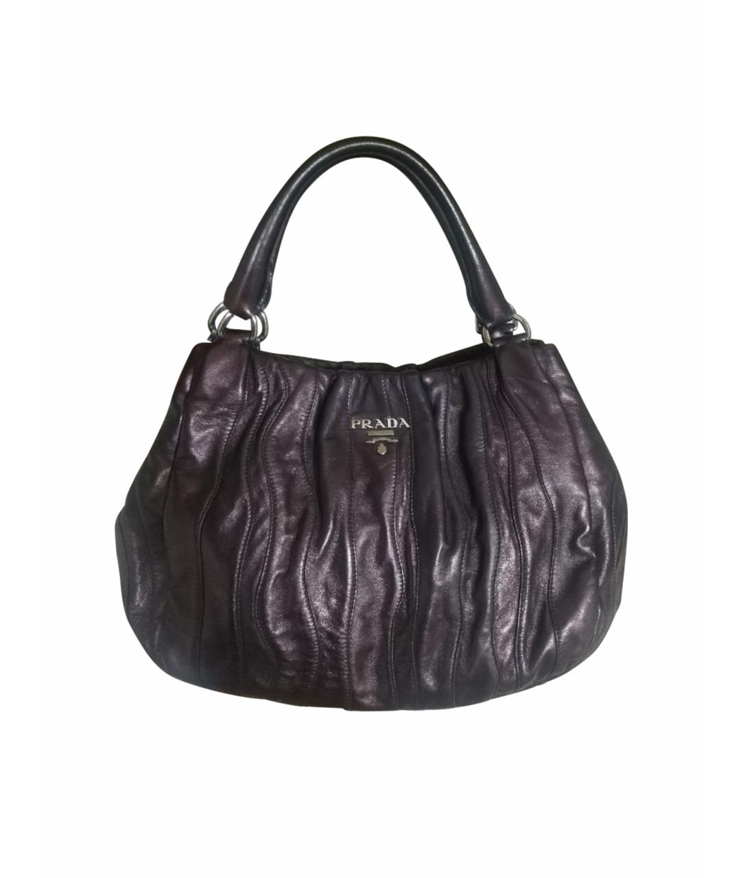 PRADA Фиолетовая кожаная сумка через плечо, фото 1