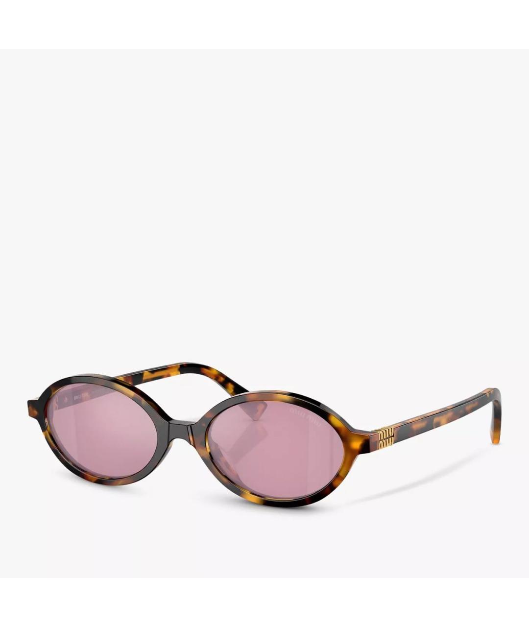 MIU MIU Розовые пластиковые солнцезащитные очки, фото 5