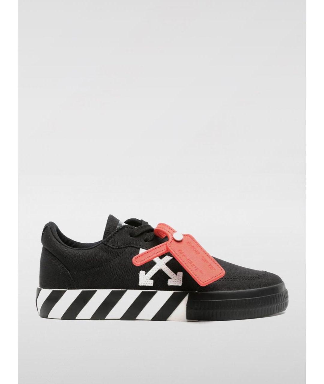 OFF-WHITE Черные текстильные кеды, фото 6