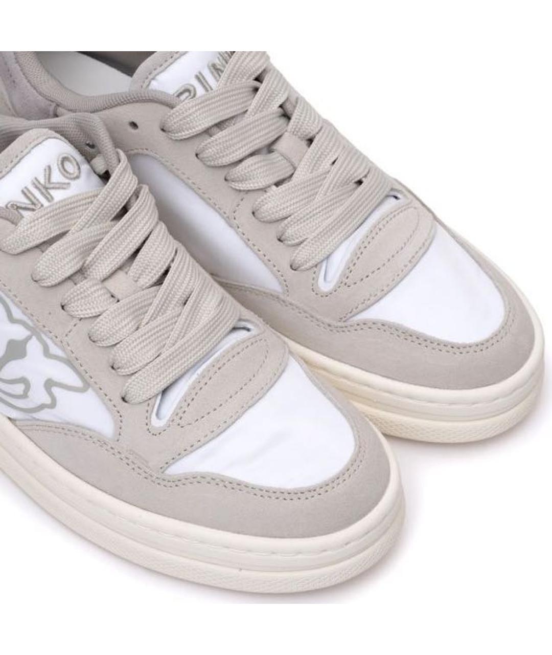 PINKO Бежевые замшевые кеды, фото 4