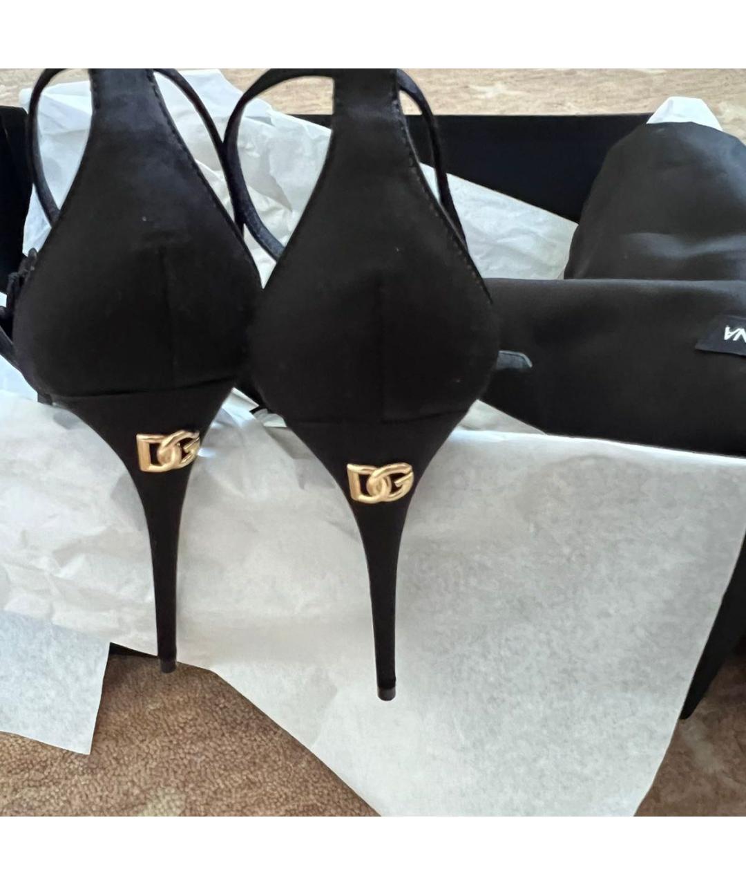DOLCE&GABBANA Черные босоножки, фото 4